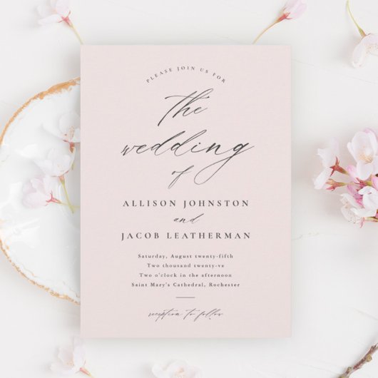 シンプルスクリプ結婚ト 招待状