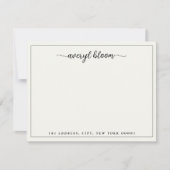 シンプルスクリプ縁どパーソナライズされたト ノートカード (正面)