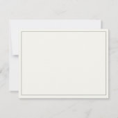 シンプルスクリプ縁どパーソナライズされたト ノートカード (裏面)