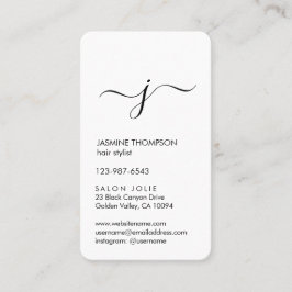 シンプルスクリモノグラムのプト縦書き 予約カード