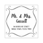 シンプルスクロールファミリ名差出人住所 ラバースタンプ (インプリント)