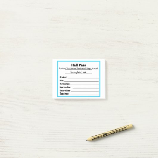シンプルスクールがIT部門の通過に関する注意 ポストイット (デスク上)