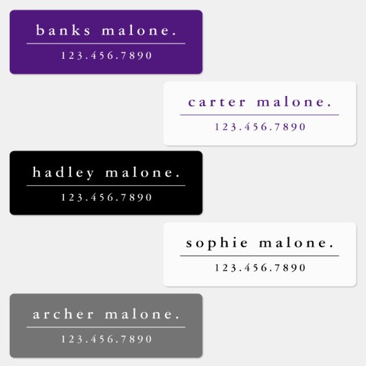 シンプルスクールカラーキッズ防水名 ラベル (グループ)