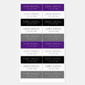 シンプルスクールカラーキッズ防水名 ラベル (シート)