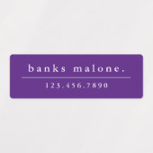 シンプルスクールカラーキッズ防水名 ラベル (デザイン1)