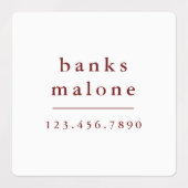 シンプルスクールカラーキッズ防水名 ラベル (デザイン1)