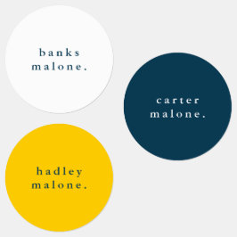 シンプルスクールカラーキッズ防水名 ラベル