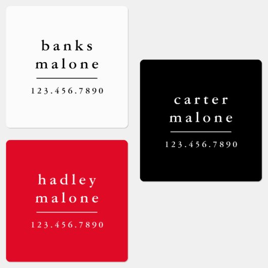 シンプルスクールカラーキッズ防水名 ラベル (グループ)