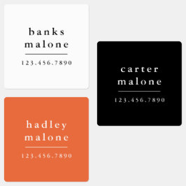 シンプルスクールカラーキッズ防水名 ラベル