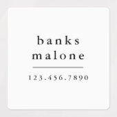 シンプルスクールカラーキッズ防水名 ラベル (デザイン1)