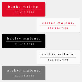 シンプルスクールカラーキッズ防水名 ラベル