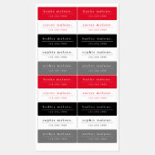 シンプルスクールカラーキッズ防水名 ラベル (シート)