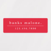 シンプルスクールカラーキッズ防水名 ラベル (デザイン1)