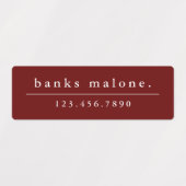 シンプルスクールカラーキッズ防水名 ラベル (デザイン1)