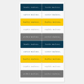 シンプルスクールカラーキッズ防水名 ラベル (シート)