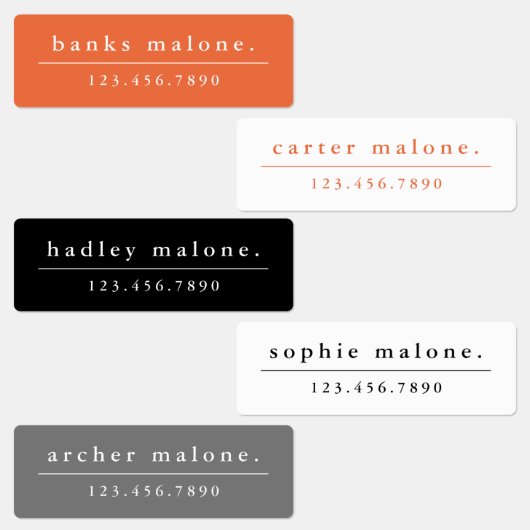 シンプルスクールカラー防水名 ラベル (グループ)