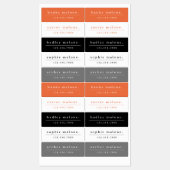 シンプルスクールカラー防水名 ラベル (シート)