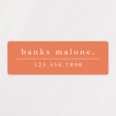 シンプルスクールカラー防水名 ラベル (デザイン1)