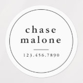 シンプルスクールカラー防水名 ラベル (デザイン1)