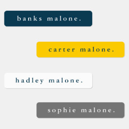 シンプルスクールカラー防水名 ラベル