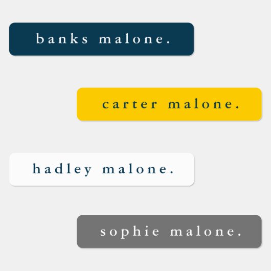 シンプルスクールカラー防水名 ラベル (グループ)