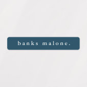 シンプルスクールカラー防水名 ラベル (デザイン1)