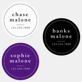 シンプルスクールカラー防水名 ラベル