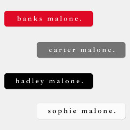 シンプルスクールカラー防水名 ラベル