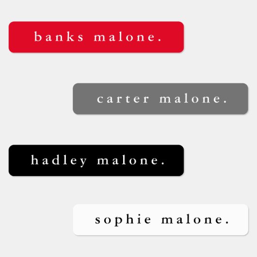 シンプルスクールカラー防水名 ラベル (グループ)