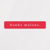 シンプルスクールカラー防水名 ラベル (デザイン1)