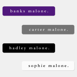 シンプルスクールカラー防水名 ラベル