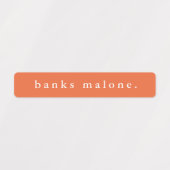 シンプルスクールカラー防水名 ラベル (デザイン1)