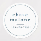 シンプルスクールカラー防水名 ラベル (デザイン1)