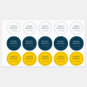 シンプルスクールカラー防水名 ラベル (シート)