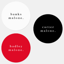 シンプルスクールカラー防水名 ラベル