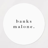 シンプルスクールカラー防水名 ラベル (デザイン1)