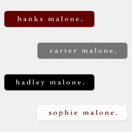 シンプルスクールチームの色の防水名 ラベル