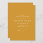 シンプルスタイリッシュエレガントオクル結婚ス 招待状 (正面/裏面)