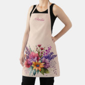 シンプルスタイリッシュエレガントガーデン花模様 エプロン (インサイチュ)