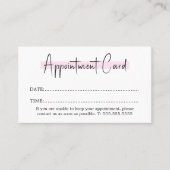 シンプルスタイリッシュエレガント白ローズサロン 予約カード (正面)
