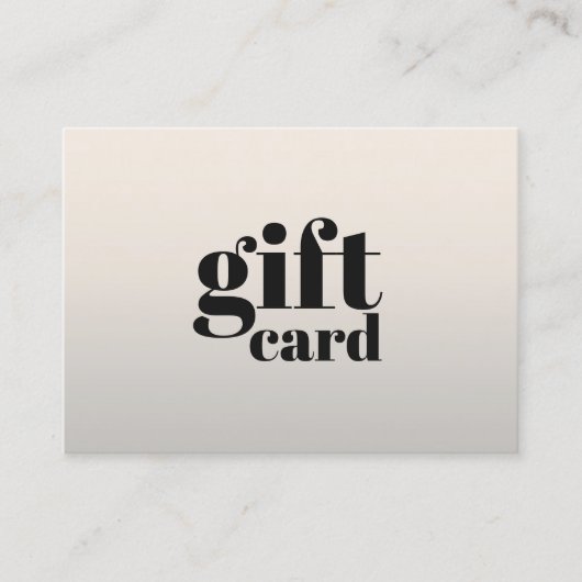 シンプルスタイリッシュエレガント美しい贈与証 割引カード (正面)