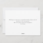 シンプルスタイリッシュエレガント4 PHOTOクリスマスグリーティング シーズンカード (裏面)