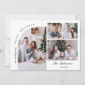 シンプルスタイリッシュエレガント4 PHOTOクリスマスグリーティング シーズンカード (正面)