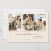 シンプルスタイリッシュエレガント7 PHOTOクリスマスグリーティング シーズンカード (裏面)