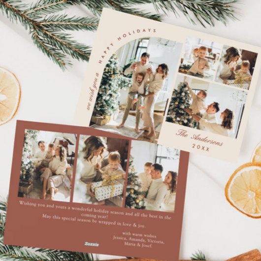 シンプルスタイリッシュエレガント7 PHOTOクリスマスグリーティング シーズンカード