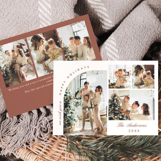 シンプルスタイリッシュエレガント7 PHOTOクリスマスグリーティング シーズンカード