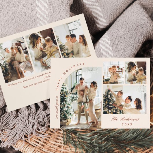 シンプルスタイリッシュエレガント7 PHOTOクリスマスグリーティング シーズンカード