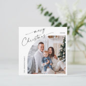 シンプルスタイリッシュエレガントPHOTO Christmas Greeting シーズンカード (スタンド正面)