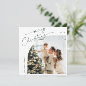 シンプルスタイリッシュエレガントPHOTO Christmas Greeting シーズンカード (スタンド正面)