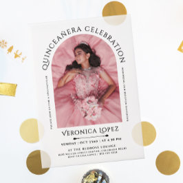 シンプルスタイリッシュエレガントTypo付きクラシカル写真 ベラム紙招待状